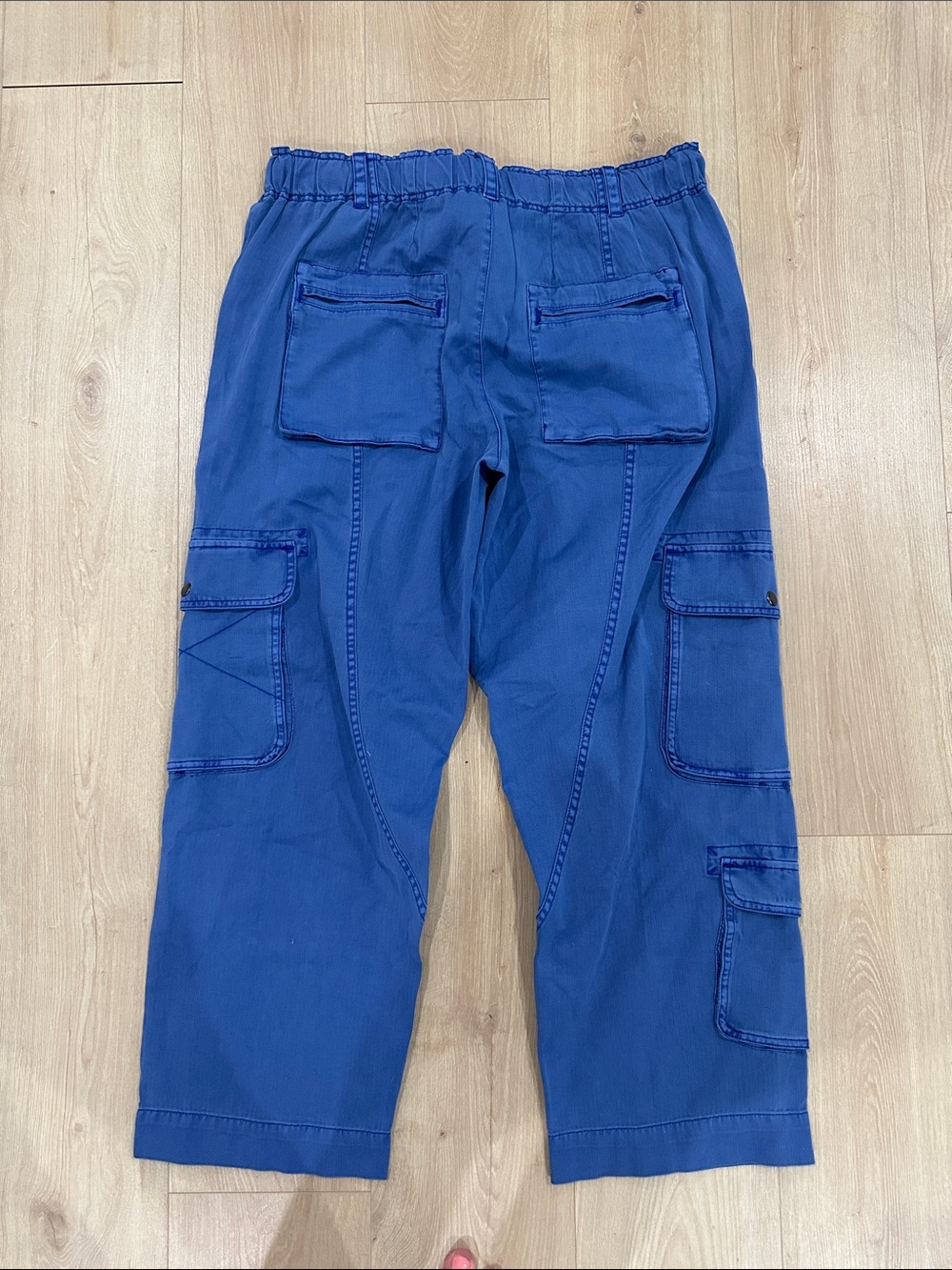 NWT Free People Tahiti Cargo Pant-Lake Victoria Ocean Blue - Picture 6 of 6